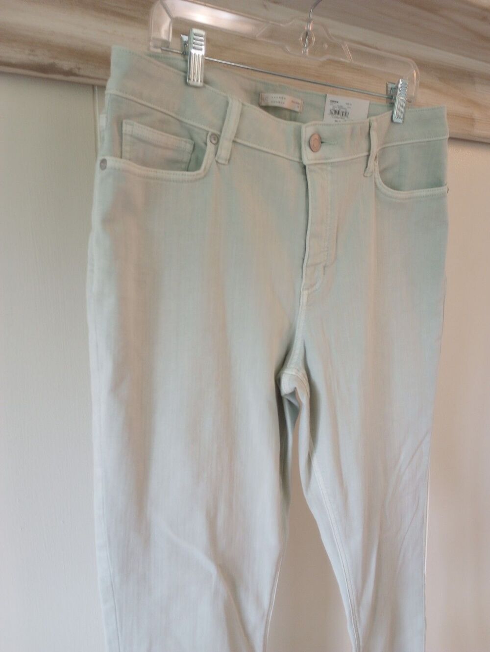 LC Lauren Conrad Jeans 18 Skinny Ankle Pants Mint Green Casual Stretch NEW